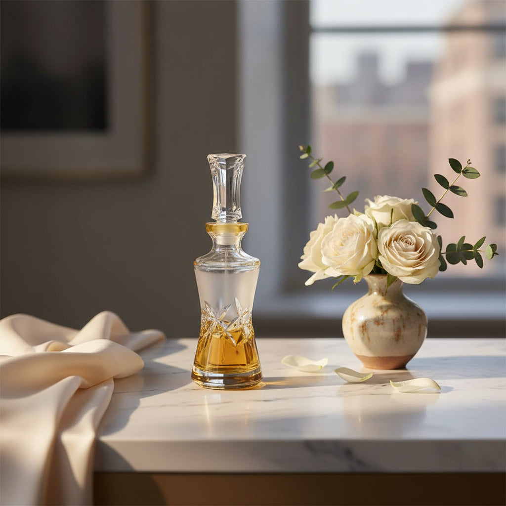 Hoarfrost Crystal Perfume Bottle 70ml – Amber