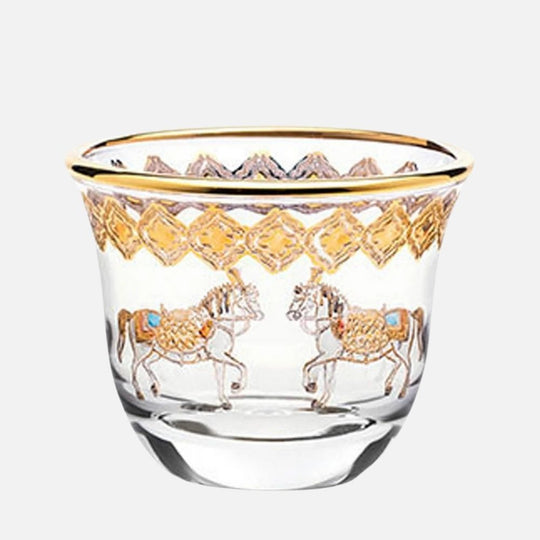 Horse Amber Gawa Coffee Cup Set – 6 Pcs 80 ml