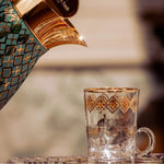 Horse Amber Tea Cup Set – 6 Pcs with Saucers  120 ml