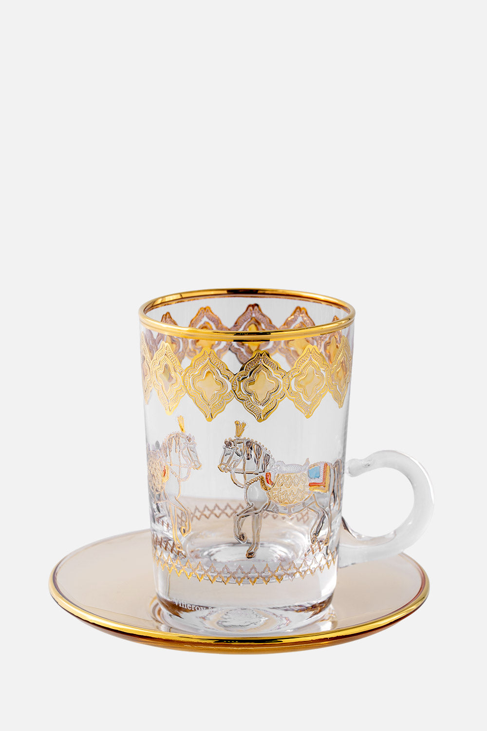 Horse Amber S/6 Tea Cup w/Saucer 120mL for Home
