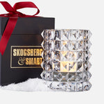 Hurricane Crystal Lamp Medium – Stud Clear Candle Holder