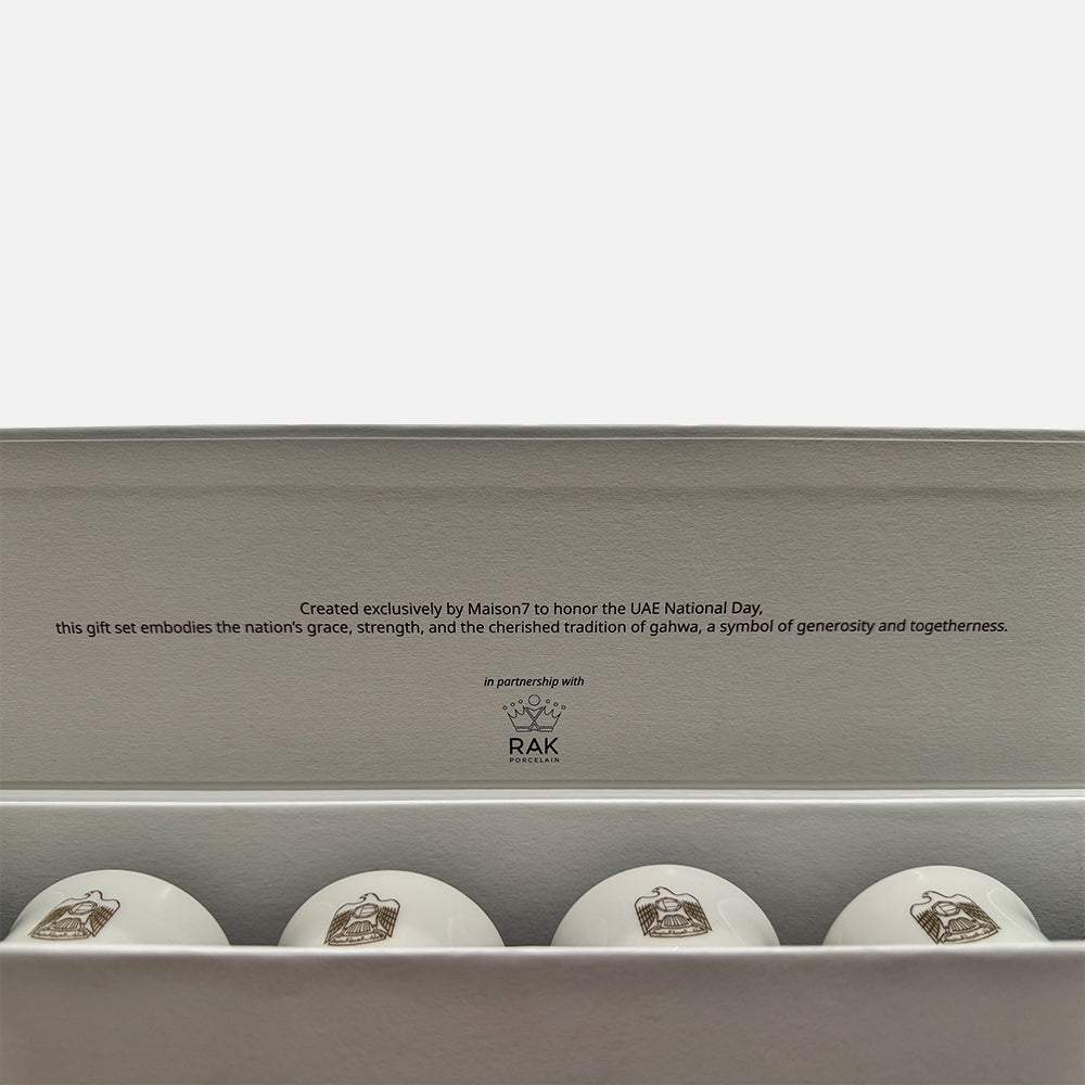 Arabic Coffee Cups - Set of 6 - UAE National Day Edition
