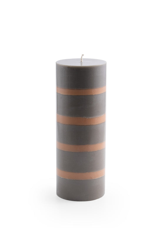 Ring Candle, Grey, H20cm