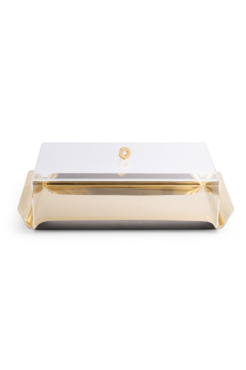 DT Medium Tray & Cover, Gold, 30x42cm