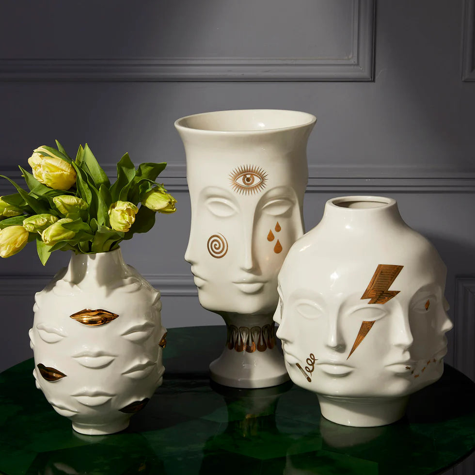 Gilded Dora Maar Large Vase - Gold Porcelain