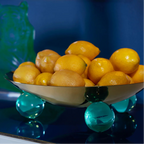 Globo Tripod Decorative Bowl – Brass & Acrylic Centerpiece