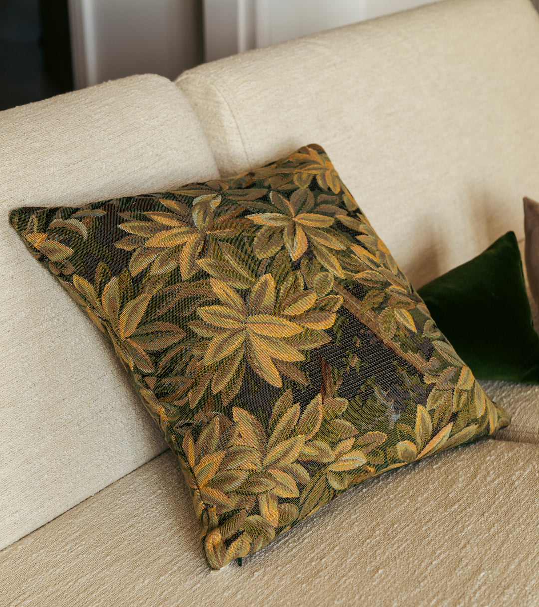arino Cushion – Green Foliage Tapestry (45x 45cm)