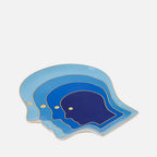 Atlas Trinket Tray – Blue Porcelain Dish with Gold Accents
