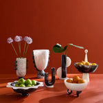 Como Black & White Ripple Bowl - Hand-Poured Marbleized Acrylic