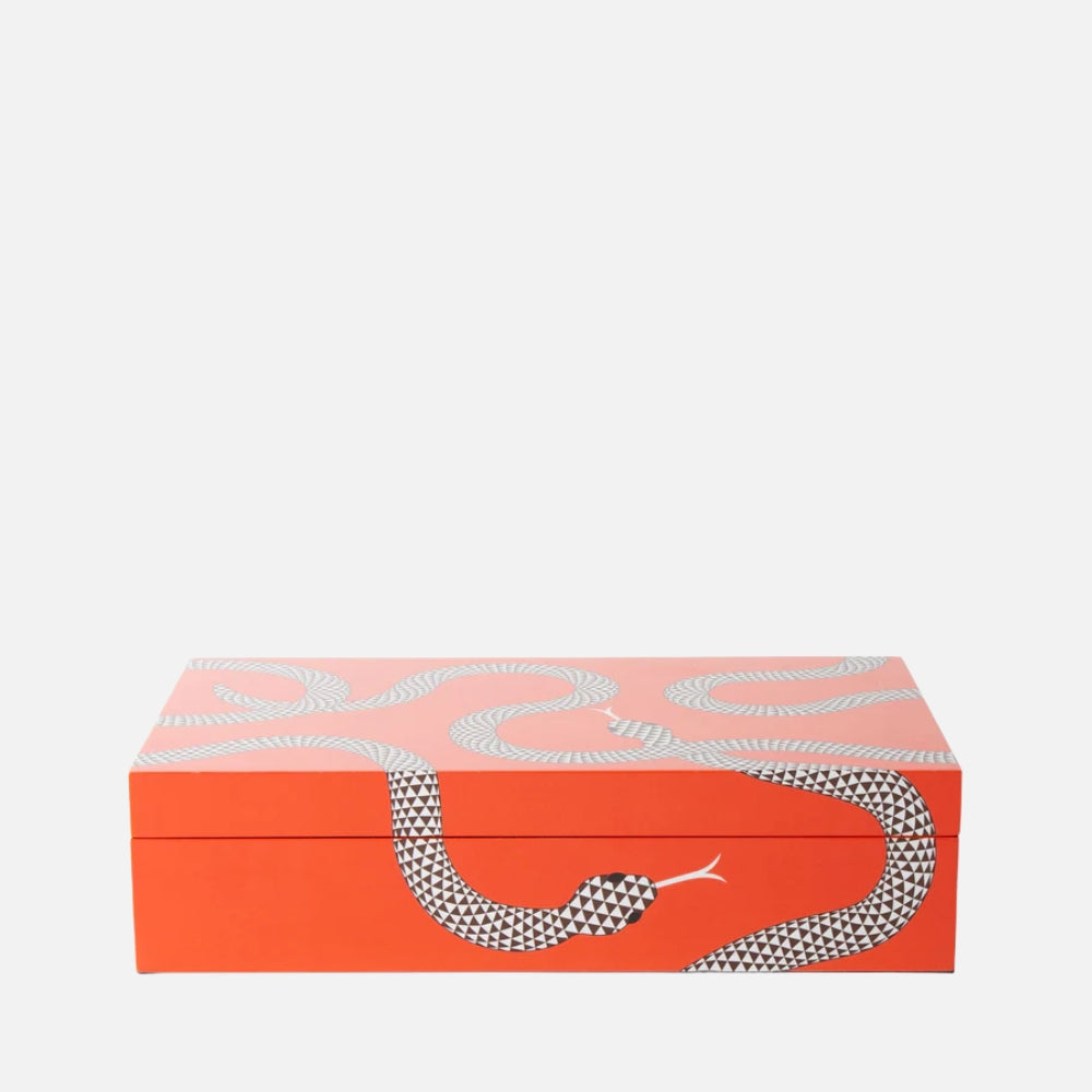 Large Eden Lacquer Box – Orange Decorative Storage