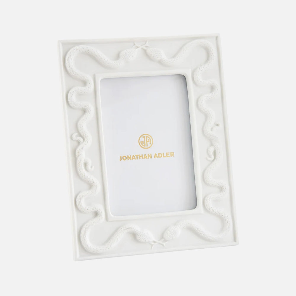 Eden 4x6 Frame – Hand-Carved Serpent Porcelain