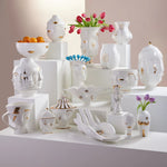 Gilded Eve Fruit Bowl - Gold Porcelain Decorative Centerpiece