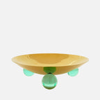 Globo Tripod Decorative Bowl – Brass & Acrylic Centerpiece
