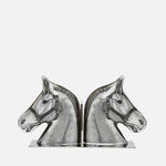 Horse Bookends - Polished Nickel & Acrylic Stallion