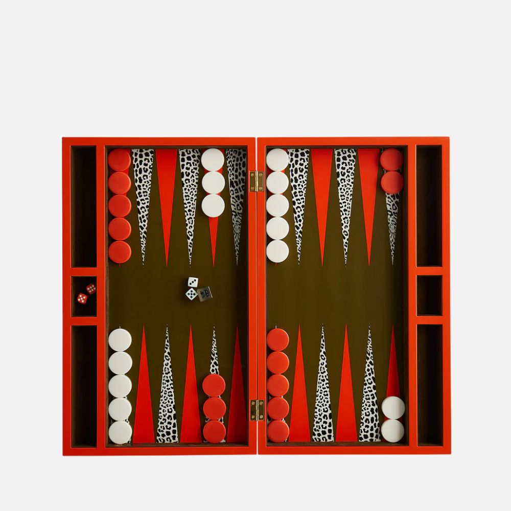 Leopard Backgammon Set, 47x57cm