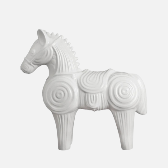 Menagerie Large Horse Sculpture - White