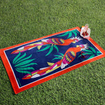 Parrots Beach Towel – Tropical Cotton Velour