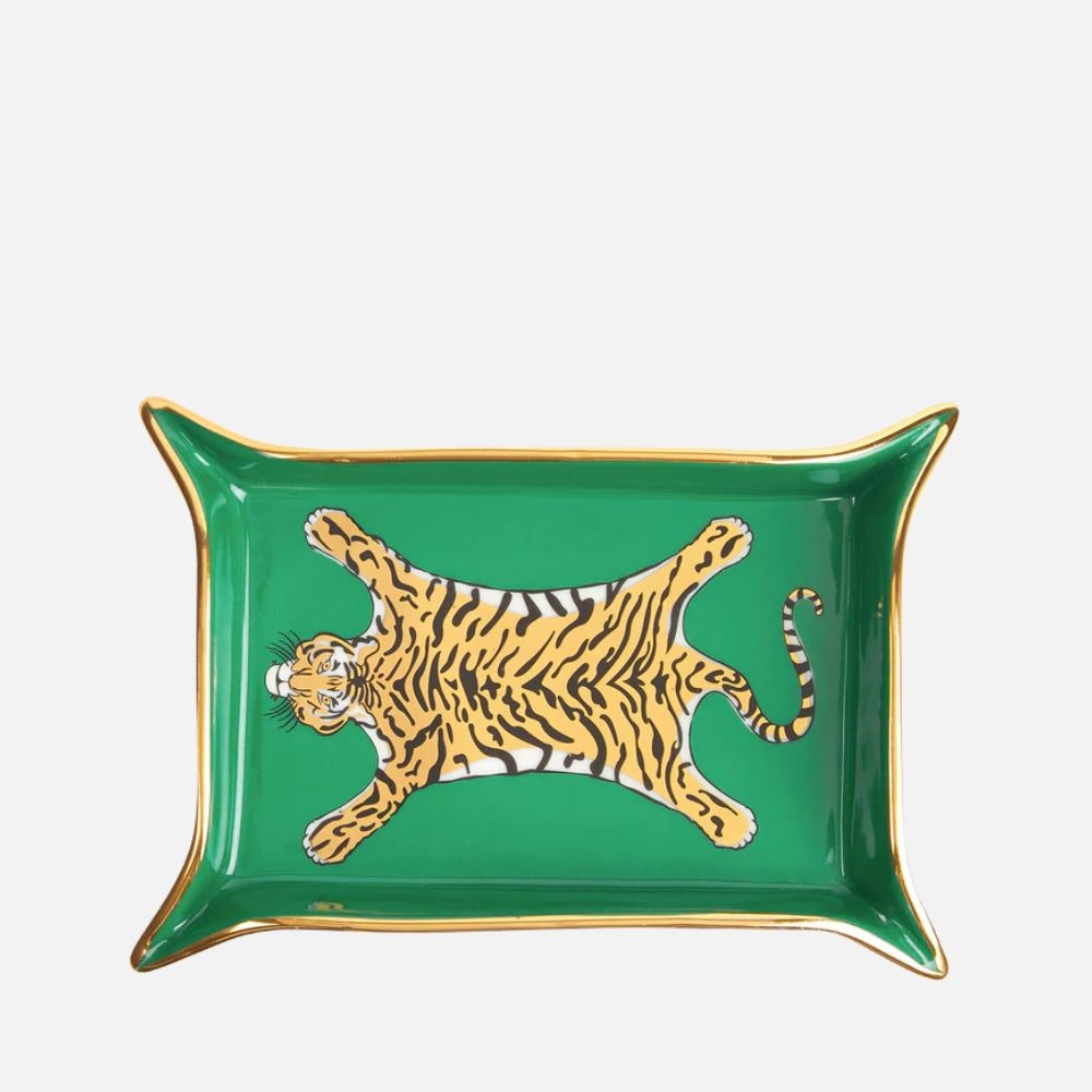 Tiger Valet Tray - Porcelain Catchall Dish