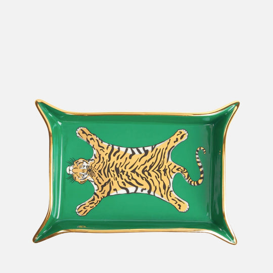 Tiger Valet Tray - Porcelain Catchall Dish