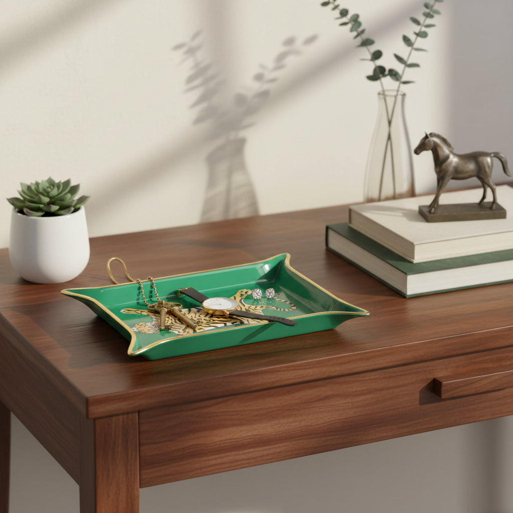 Tiger Valet Tray - Porcelain Catchall Dish