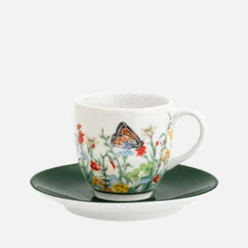 Jardin De Papillons Espresso Cup & Saucer, 90ml