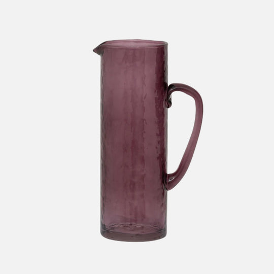 Recycled Glass Jug – Hammered Fudge