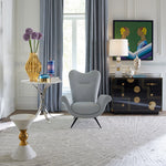 Botanist Round Butterfly Vase - Gold Porcelain Accent