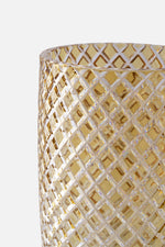 Karo Diamond Vase Amber 40cm for Home