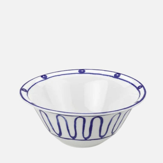 Kyma Blue Salad Bowl – Hand‑Painted 25 cm