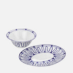 Kyma Blue Serving Platter – Hand‑Painted 36×27 cm