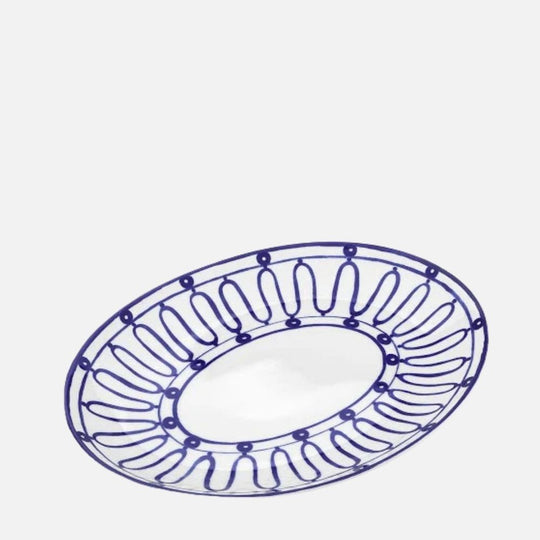 Kyma Blue Serving Platter – Hand‑Painted 36×27 cm