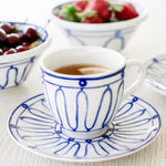 Kyma Tea & Coffee Cup – Fine Porcelain with Saucer