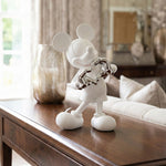Mickey With Love Small Figurine - White/Silver