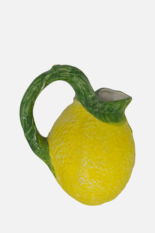 Fruit Collection Hand-Painted Ceramic Jug – Large Lemon
