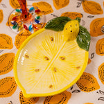 Lemon Collection Hand-Painted Ceramic Bread Plates – Set of 2