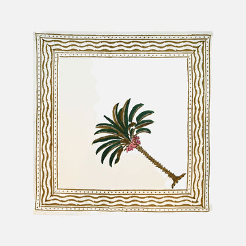 Hand-Printed Cotton Napkins – Set of 4, 40 × 40 cm