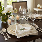 Hand-Printed Cotton Napkins – Set of 4, 40 × 40 cm