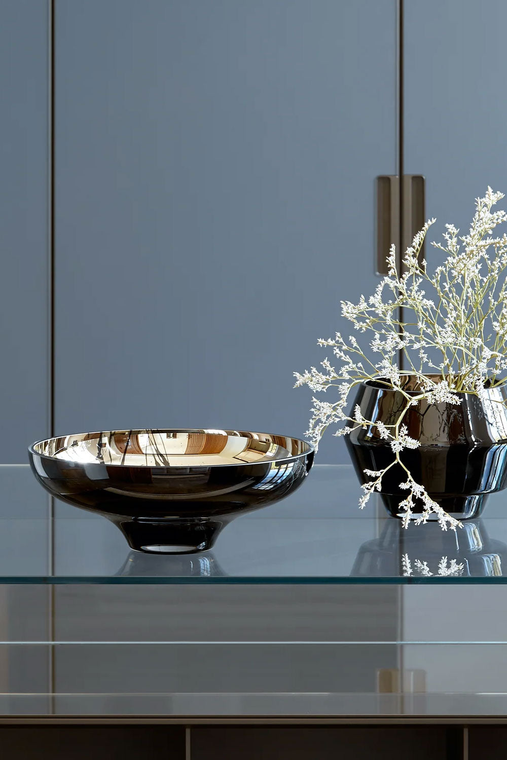 Large Glass Bowl With Splashes, 34 cm Large Glass Bowl With Splashes, 34 cm Maison7