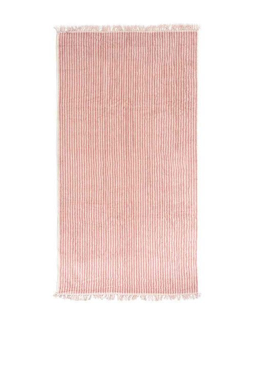 Lauren's Stripe Beach Towel, Pink, 168x86cm