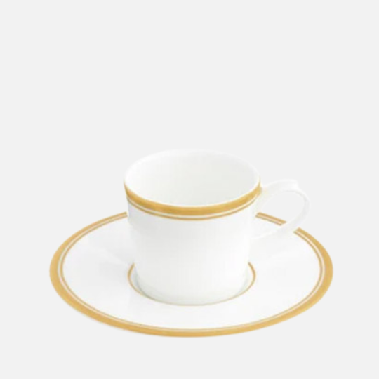 Le Verrier Gold Espresso Cup & Saucer, 90ml