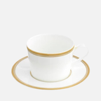 Le Verrier Gold Tea Cup & Saucer, 230ml