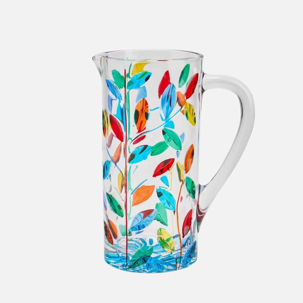 Water Pitcher – Hand-Painted Multicolor, 23 cm