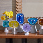 Les Amis Le Furieux Vase – Stoneware & Glass Accent