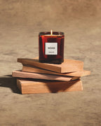 شمعة معطرة للسفر من مكتبة الخشب المنزلية