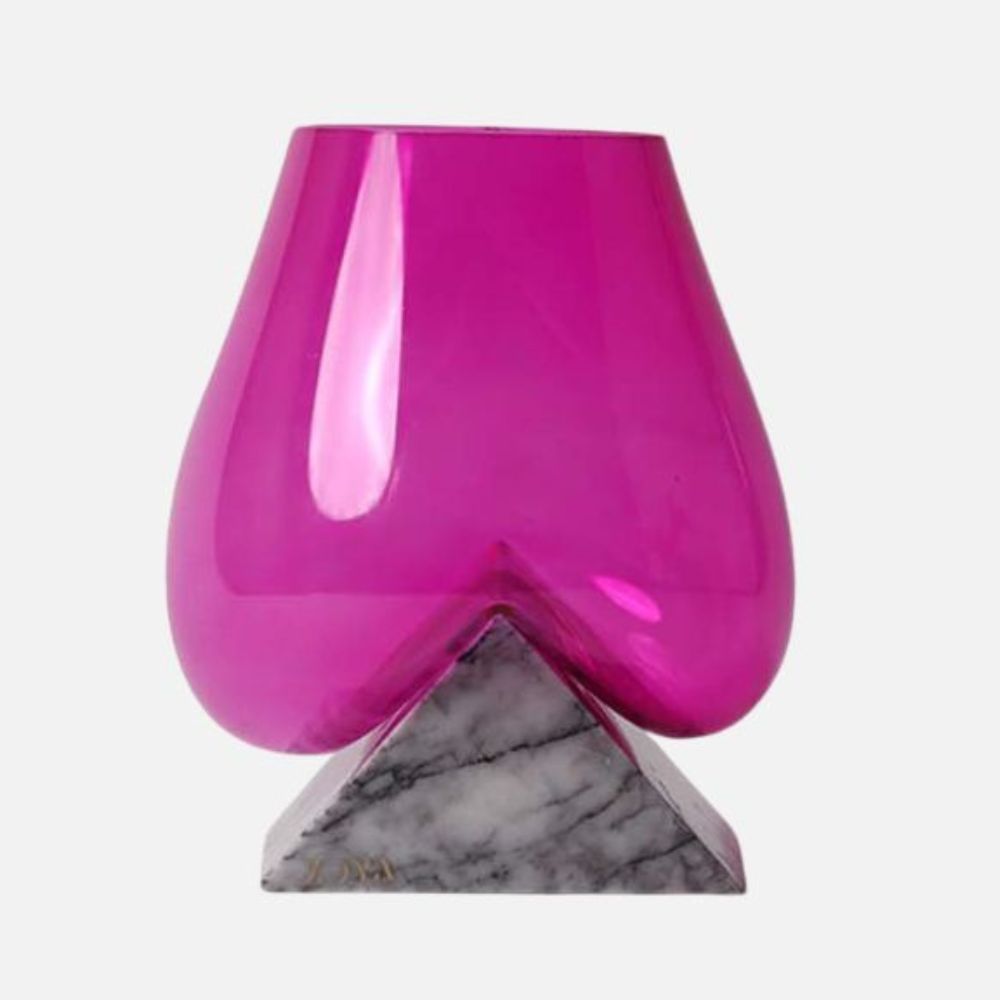 Lilac Marbel Base with Melted Glass