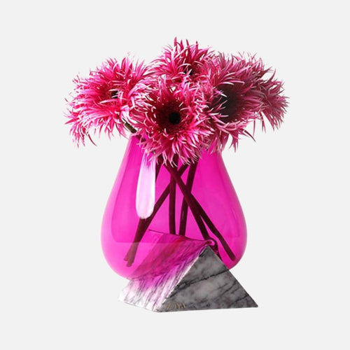 Lilac Marbel Base with Melted Glass