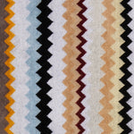 Curt Chevron Cotton Hooded Bathrobe - Multicolor