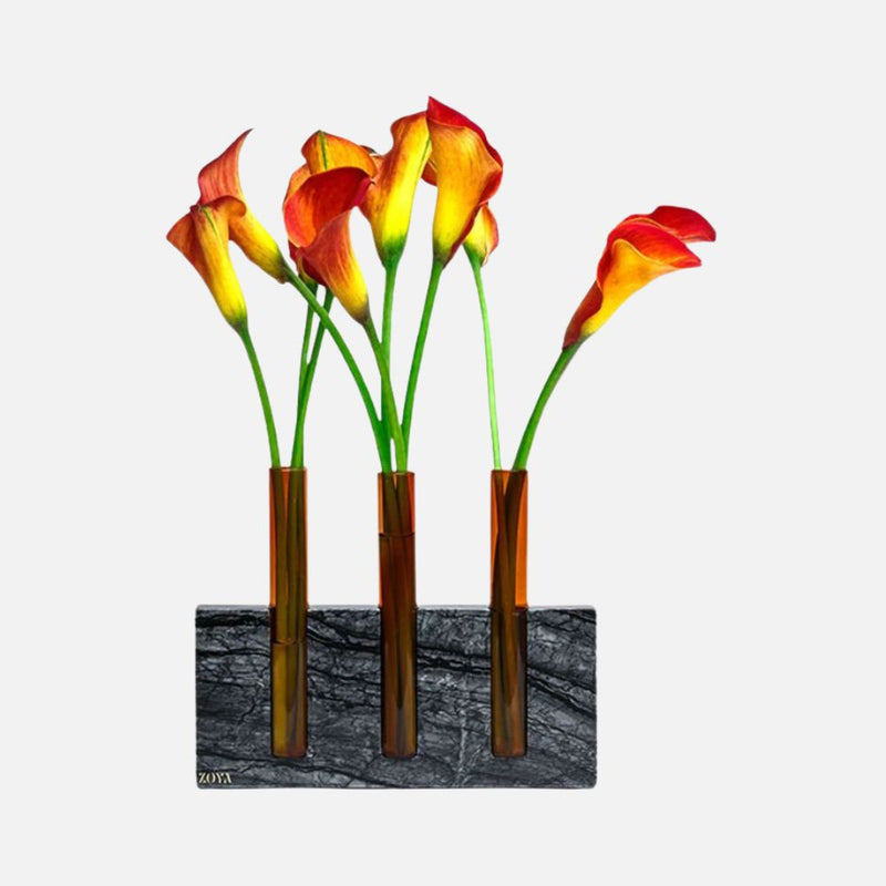 Luna Marble Base with Glass Tubes
