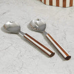 Lyra Inlay Serving Set – Handcrafted Acacia & Mother of Pearl