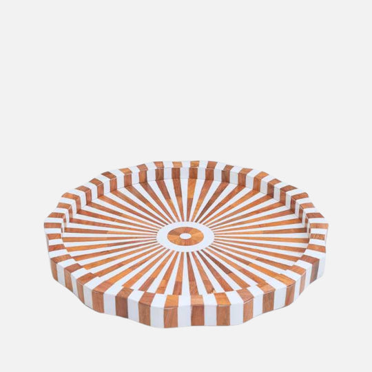 Lyra Inlay Tray – Handcrafted Decorative Serving Tray